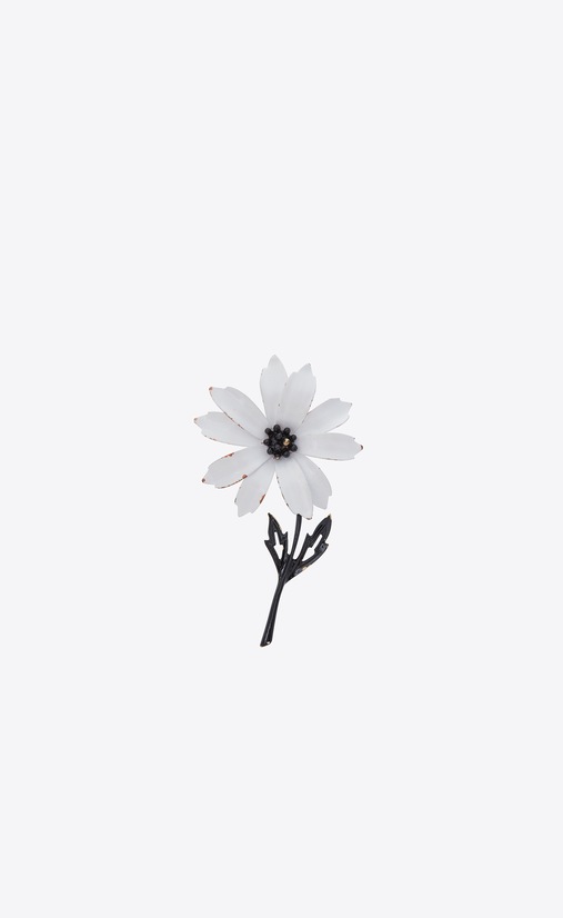 FLOWERS Metal brooch